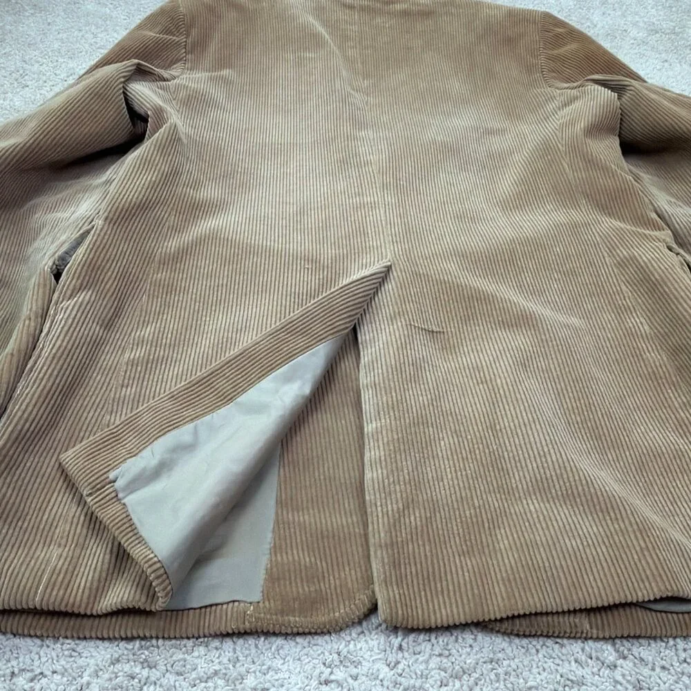 Vintage Jordache Corduroy Blazer Mens 42L Brown 100% Cotton Cowboy Ranch Country